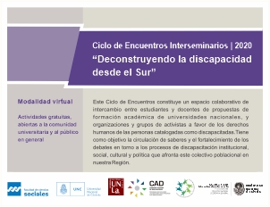 La imagen corresponde a la gráfica para la difusión del programa de los encuentros. Contiene la misma información que la del posteo organizada en planos y bandas en distintas tonalidades de violeta y gris.